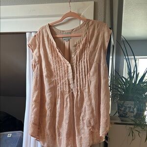 Maeve Blush Embroidered Blouse